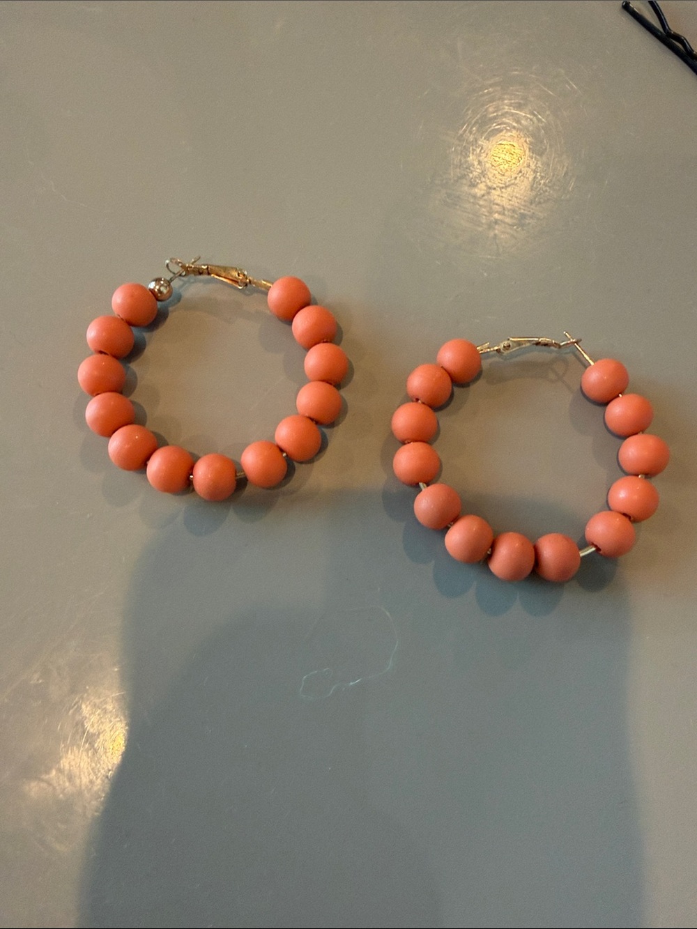 Beaded coral earrings from SoHo Miami Beach house boutique